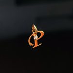 gold-letter-p-pendant-with-natural-diamond-18kt
